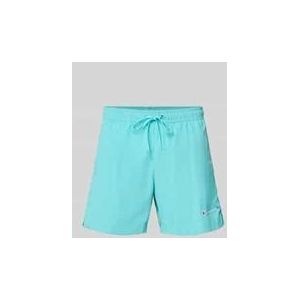 Regular Fit Badehose mit Label-Stitching