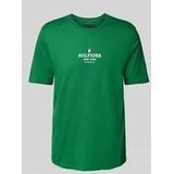 T-Shirt mit Label-Print