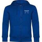 multifanshop Kapuzen Sweatshirt Jacke - Schalke - Herzschlag - Druck weiß - Sweat