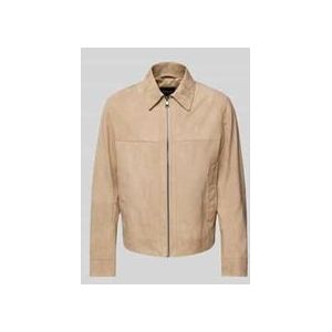 Lederjacke mit Leistentaschen Modell 'Malbano'