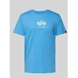 T-Shirt mit Label-Print