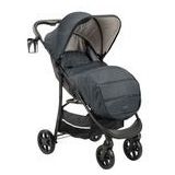 Kikkaboo Kombikinderwagen 3 in 1 Selina Autositz Adapter Babywanne Wickeltasche grau schwarz