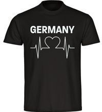 multifanshop Kinder T-Shirt - Germany - Herzschlag - Druck weiß - Kind
