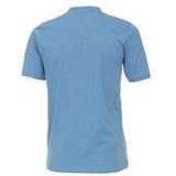 CASA MODA T-Shirt Kurzarm-Henley-Shirt mit Print und Stickerei