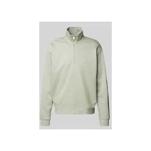 Sweatshirt mit Troyer-Kragen