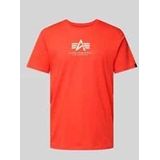 T-Shirt mit Label-Print