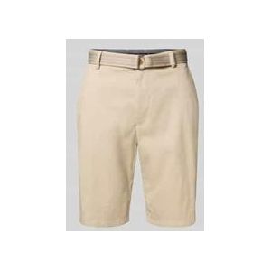 Regular Fit Bermudas mit Gürtel