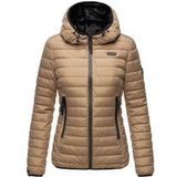 MARIKOO Damen Winterjacke Steppjacke mit kuschlig weichem Teddyfell Jaylaa