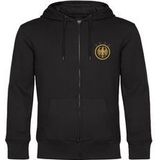 multifanshop Kapuzen Sweatshirt Jacke - Deutschland - Adler Retro Gold - Druck gold metallic - Sweat