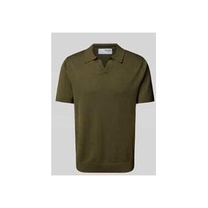 Poloshirt mit V-Ausschnitt Modell 'TELLER'
