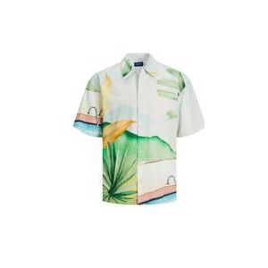 Jack & Jones Hemd Kurzarmhemd LANDSCAPE SHIRT mit Kentkragen, Knopfleiste und All-Over-Print