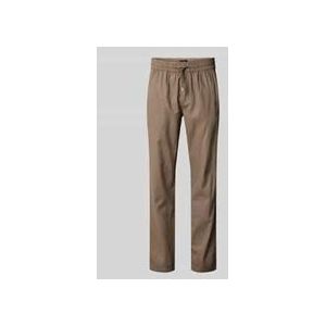 Regular Fit Leinenhose mit elastischem Bund Modell 'barton'