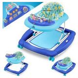 KIDIZ® 4in1 Lauflernhilfe Babywalker Spiel- und Lauflernwagen Gehfrei - Schaukelfunktion Babywippe mit Rollen, Licht, Musik ,Spielecenter Esstisch Laufstuhl Laufhilfe babys ab 6 Monaten Klappbar