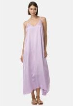 PM SELECTED Damen Elegantes Satin Kleid ohne Ärmel mit Seidenanteil in Einheitsgröße PM56