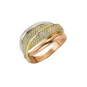 Fascination by Ellen K. Ring 375 Gold dreifarbig Zirkonia