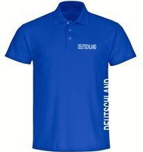 multifanshop Poloshirt - Deutschland - Brust & Seite - Druck weiß - Polo