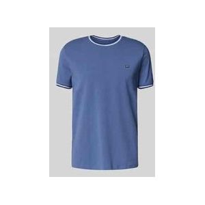 T-Shirt mit gerippten Abschlüssen