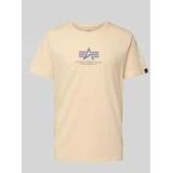 T-Shirt mit Label-Print