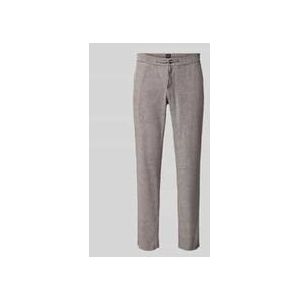 Straight Fit Leinenhose mit elastischem Bund Modell 'Sanderson'