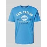 Regular Fit T-Shirt aus reiner Baumwolle mit Label Print