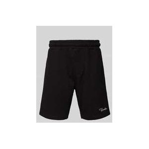 Sweatshorts mit Logo-Stitching und Eingrifftaschen