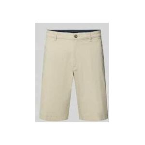 Regular Fit Chino-Shorts mit Gürtelschlaufen Modell 'Flat'
