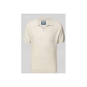 Regular Fit Poloshirt mit V-Ausschnitt
