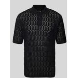 Poloshirt mit Lochstickerei Modell 'CHARLES'