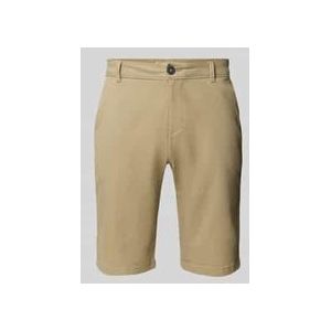Slim Fit Chinoshorts aus Baumwoll-Mix