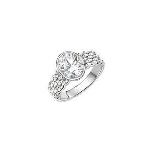 Zeeme Silber Ring 925/- Sterling Silber rhodiniert Zirkonia