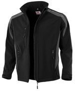 QUALITEX HIGH QUALITY WORKWEAR Softshelljacke softshell schwarz/grau Damen: 56 Herren: 3XL