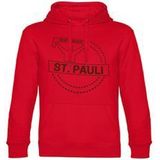 multifanshop Kapuzen Sweatshirt - St. Pauli - Meine Fankurve - Druck braun - Hoodie