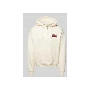 Hoodie mit Label-Stitching