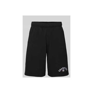 Baggy Fit Sweatshorts mit Label-Stitching