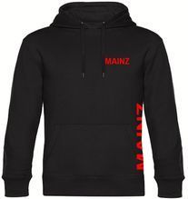 multifanshop Kapuzen Sweatshirt - Mainz - Brust & Seite - Druck rot - Hoodie