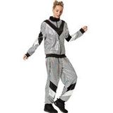 tectake® Damenkostüm Retro 80er 90er Jahre Disco Jogginganzug