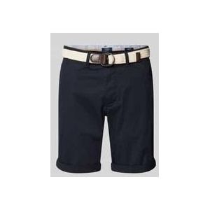 Slim Fit Bermudas mit Gürtel