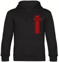 multifanshop Kapuzen Sweatshirt - Bayern - Streifen - Druck rot - Hoodie