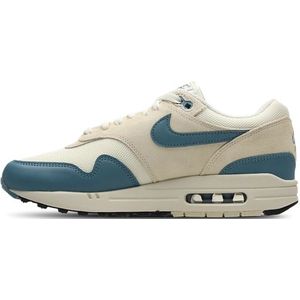 Nike - AIR MAX 1 ESS - Sneakers - Lichtbeige/Petrol/Wolwit - Leer, Imitatieleer, Mesh, Suède