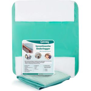 Geasy - Wasbare Matrasbeschermer - Blauw/Groen - Incontinentie Onderleggers - 60x90 CM - Waterdicht