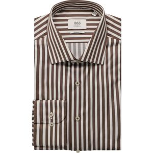 Eterna - Overhemd - Bruin - Modern Fit - Lange Mouw