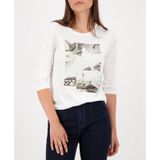 monari Shirt  taupe / zwart / wit