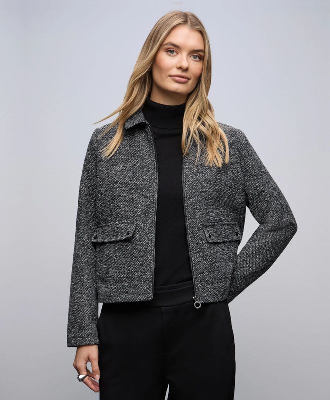 Street One Dames Gevlekt jack in Zwart, in size: 38