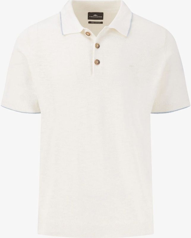 Fynch-Hatton - Poloshirt - Groen - Katoen/Linnen - Regular Fit