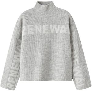 Name It - NkfNuva - Blouse - Lichtgrijs Gevlekt - Gebreid - Rib