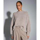 OPUS Oversized trui 'Paliet'  taupe