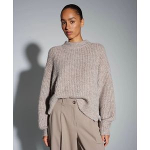 OPUS Oversized trui 'Paliet'  taupe