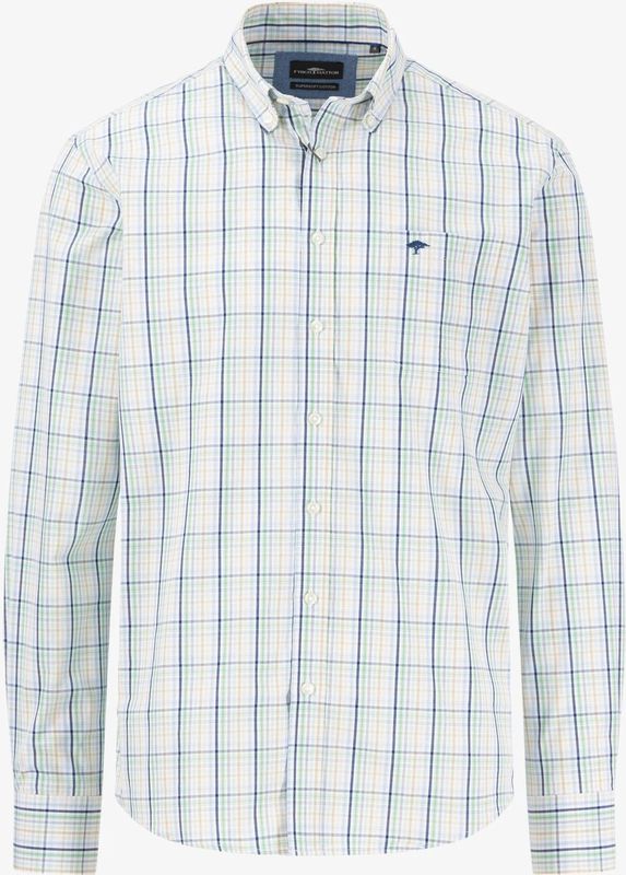 Fynch-Hatton - Ref.1513 5350 - Overhemd - Gedurfde Combi Checks - Lange Mouwen - Ademend Stof