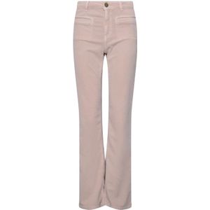 Flared fit corduroy broek met klepzakken, model 'Melly'