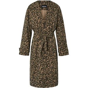 PIECES Trenchcoat Fetina Leopard